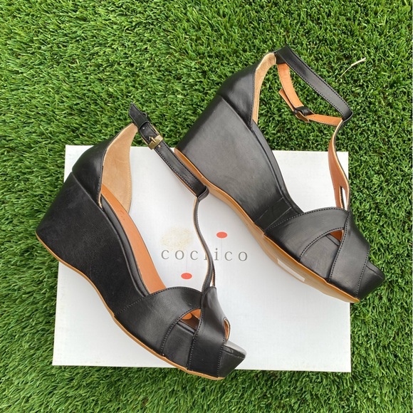 Coclico Women's Wedge Sandals available in Gray and Black size 7 - Picture 10 of 11